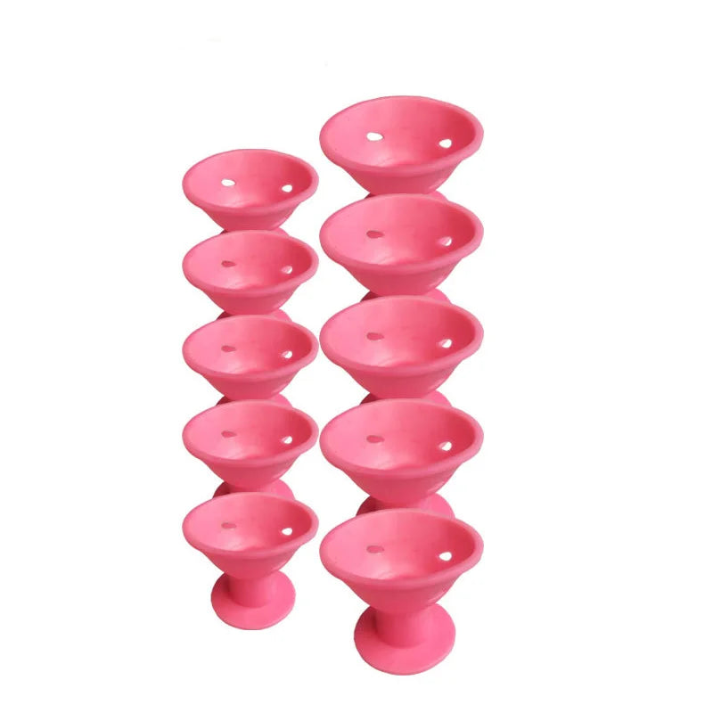 Set de rizadores sin calor: 10 piezas que incluyen rulos grandes y pequeños suaves para dormir para mujeres, varillas rizadoras para perezosas