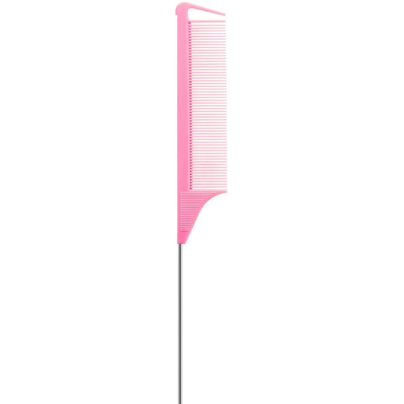 1pc Professional Pointed Tail Hair Comb Salon Cut Comb Styling Stainless Steel Spiked Salon Hair Care Hairdresser Styling Tool