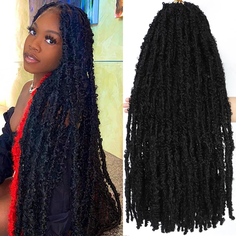 18 24 36 Inches Butterfly Locs Crochet Hair