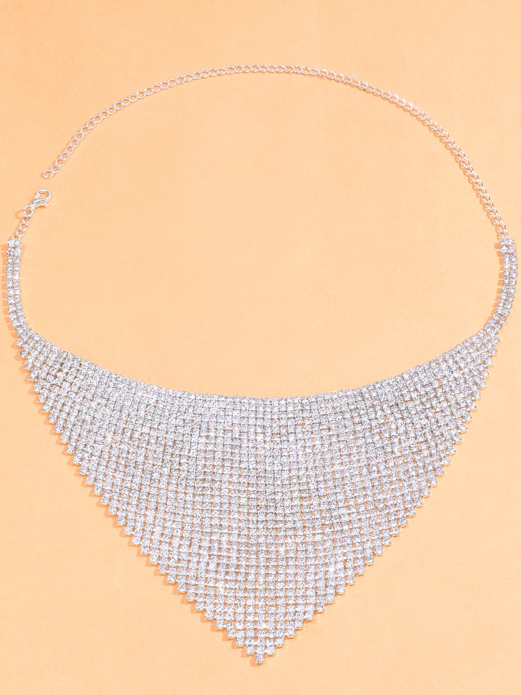 Exaggerated necklace sparkling rhinestone necklace multiple rows of personalized jewelry for women